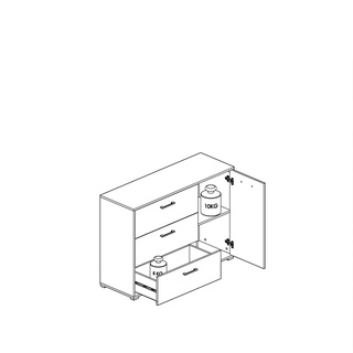 Komoda 120 Caro 24 sonoma