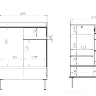 zestaw do garderoby Voco 4 komoda na buty ławka siedzisko wieszak