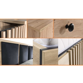 szafa 179 z lamelami lustrem Cali 14 duża loft przesuwna dwudrzwiowa