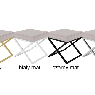pufa 45 lamowana X elegancka nowoczesna stołek siedzisko kolory