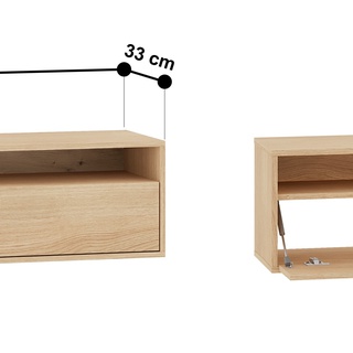 szafka 180 rtv wisząca Reynos 07 półka zamykana pod tv stolik wiszący