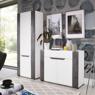 komoda 107 dwudrzwiowa Brando 02 szafka biała do pokoju sypialni