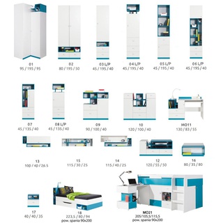 półka 115 na książki zabawki Mobi 14 nad biurko komodę do pokoju