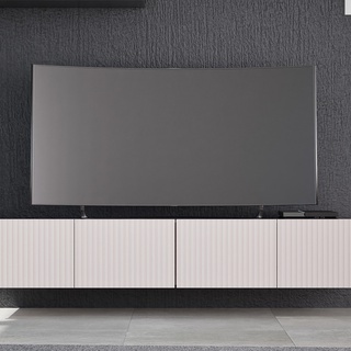 zestaw mebli rtv szafka Kolder B 200 wisząca stojąca komoda pod tv nowoczesna frez biały cashmer czarny artisan do pokoju salonu
