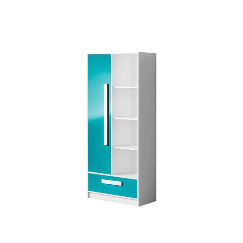 Regał duży szeroki GULIVER 03 na zabawki książki z drzwiami szufladą