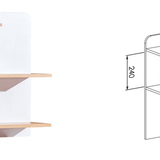 Półka 110 wisząca duża Lorento L-8 regał wiszący panel z półkami