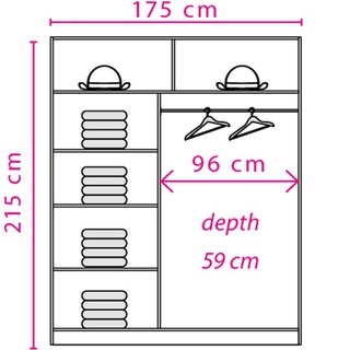 Szafa przesuwna Tokyo TK1-175