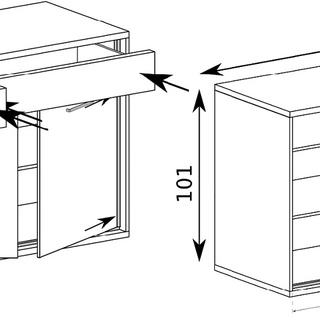 zestaw Mediolan 4 witryna szafka rtv komoda ława do salonu pokoju