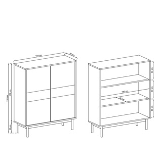 Komoda Basic BKD104 wysoka