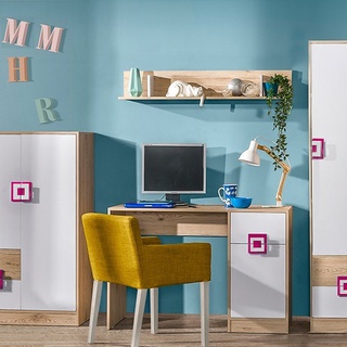 regał 40 bieliźniarka Nico 05 słupek wąski zamykany z półkami szufladami