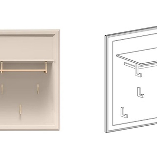 wieszak 92 nowoczesny ścienny Windsor 22 elegancki panel wiszący