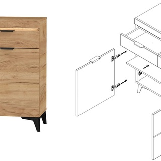 komoda 104 ,9 dwudrzwiowa z szufladami Bragi BGK-2 szafka na nóżkach