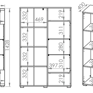 witryna 92 dwudrzwiowa niska Adagio 03P gablota szafka wysoka