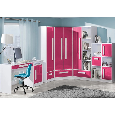 Zestaw narożna meblościanka GULIVER 2 z biurkiem do pokoju dzieci