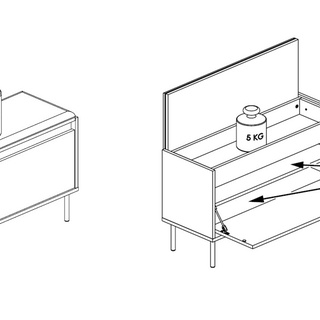 szafka 69 na buty z siedziskiem Voco 06 ławka na nóżkach do przedpokoju