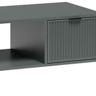 zestaw mebli frezowanych nowoczesnych ryflowanych LINKaStyles A witryna komoda ława cashmere green indygo do pokoju salonu