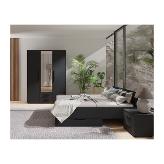 łóżko 160x200 sypialniane Maxione 04 podwójne 160 artisan czarne