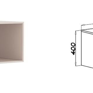 nadstawka 80 pawlacz Tres 03N na szafę bez drzwi kaszmir