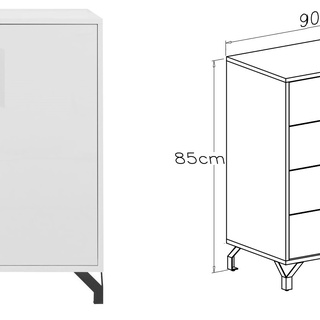 zestaw meblościanka na nóżkach Bergen A witryna szafka rtv komoda