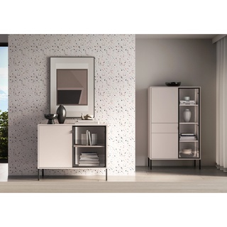 witryna 92 dwudrzwiowa Barnee 01 szafka komoda wysoka przeszklona