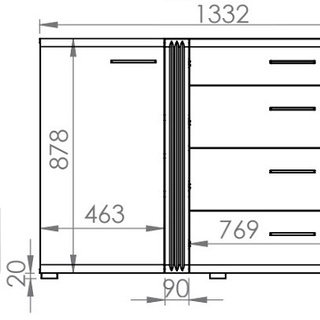 zestaw nowoczesny elegancki Adagio 7 komoda rtv witryna do salonu