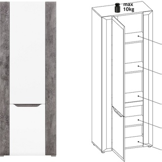 regał 71 ,5 zamykany Brando 06 słupek z półkami szafa wąska wysoka