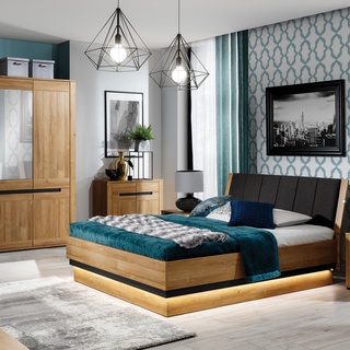 łóżko 160x200 z pojemnikiem zagłówkiem York Y18/ 160 podnoszone loft