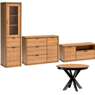 stół 110 - 150 okrągły rozkładany rozsuwany Fonti 10 rozsuwany loft