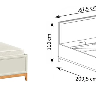 zestaw sypialnia Windsor 5 szafa z lustrem łóżko 160 z pojemnikiem