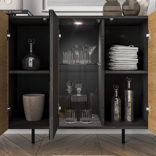 komoda 170 z LED barkiem Toscania 04 duża szeroka szafka elegancka