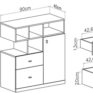 zestaw Mobi B2 łóżko szafka nocna komoda dla młodzieży dzieci
