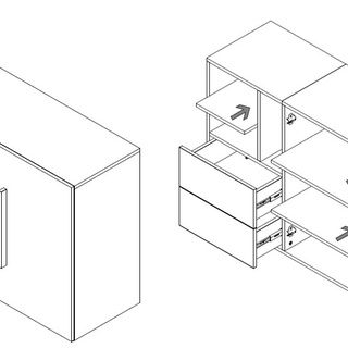 zestaw mebli Lorin 5 komoda rtv szafka szafa do pokoju telewizyjnego