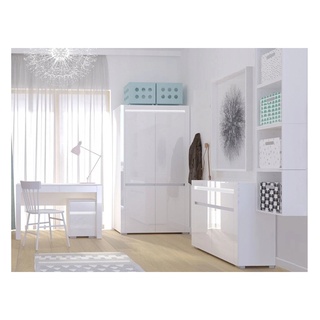 zestaw komplet Alaska 6 biurko komoda szafa biała młodzieżowa dzieci