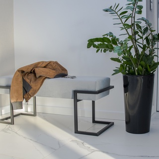 ławka 100 loft siedzisko Good C z metalowymi nogami do przedpokoju