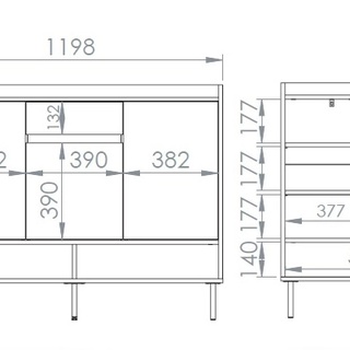 zestaw na nóżkach Voco 2 komoda na buty siedzisko lustro wieszak