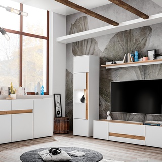 Komoda 220 cm Reviva K01 4D2S biały
