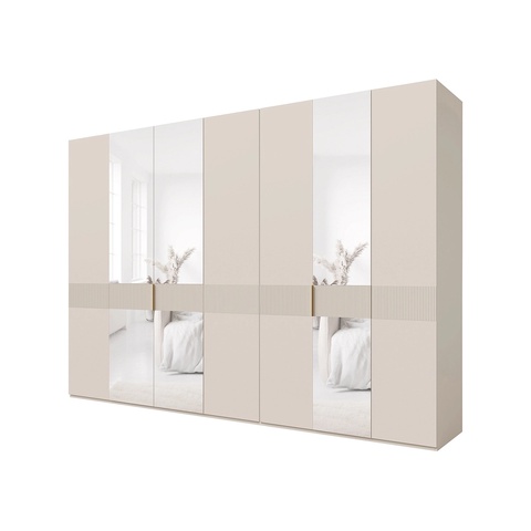 Szafa 315 wysoka z lustrem SORENO A duża garderoba zestaw szaf jasna