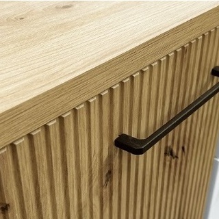 komoda 130 z szufladami w połysku drzwiami ryflowana Molto A 12 artisan biała nowoczesna szafka do salonu pokoju