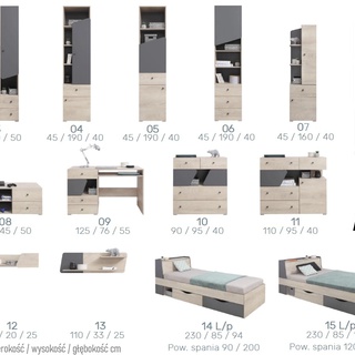 łóżko 120x200 pojedyncze Delta 15 duże szerokie 120 młodzieżowe dzieci