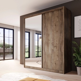 szafa 208 wysoka z lustrem Maciej  biała kaszmir artisan kraft sonoma