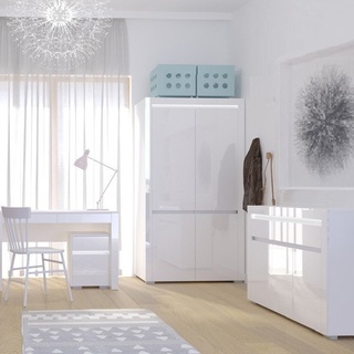 komoda 152 z szufladami Alaska AAK-1 duża szeroka szafka biała połysk