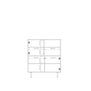 Komoda K2D Preggio PG-04 100 cm