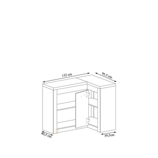Komoda narożna Natural N-15