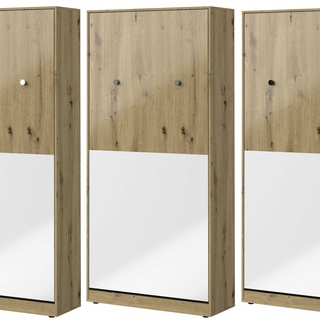 łóżko 90x200 rozkładane w szafie Nero 15 półkotapczan 90 w połysku