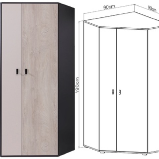 zestaw narożny Planet 1 szafa rogowa biurko regał młodzieżowe dzieci