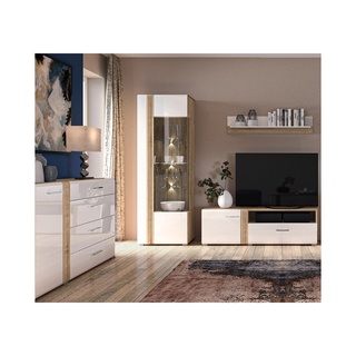 zestaw nowoczesny elegancki Adagio 7 komoda rtv witryna do salonu
