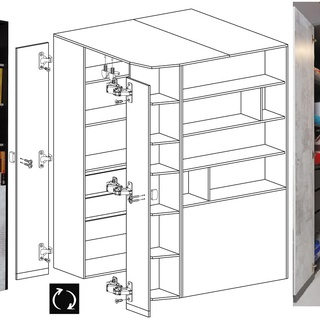 zestaw młodzieżowy dla dzieci Tablo 9 biurko szafa narożna łóżko