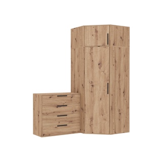 zestaw ARTI R rogowa wysoka narożna z nadstawką szafa komoda