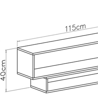 półka 115 na książki zabawki Mobi 14 nad biurko komodę do pokoju
