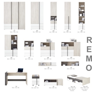 zestaw komplet Remo 6 biurko regał do pokoju młodzieżowego dzieci
